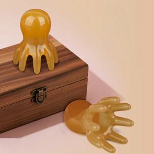 문어 모양 두피 마사지 빗, 경락 수동 지압 도구, 휴대용 스파 구아샤 마사지 빗