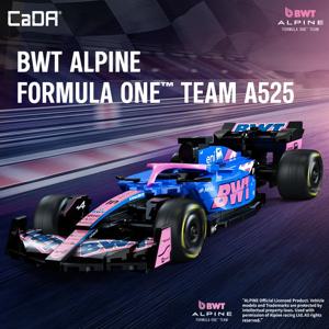 CaDA 알파인 F1 A525 포뮬러 레이싱카 43번 수집용 빌딩 블록, 소년 소녀용 조립 장난감, 명절 선물