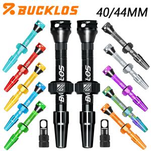 BUCKLOS 자전거 튜브리스 밸브 40mm 44mm 자전거 튜브리스 타이어 밸브 CNC 자전거 프레스타 밸브 로드 그래블 자전거 F/V 밸브