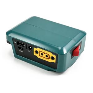 마키타/디월트/밀워키 18V 리튬 배터리용 보조 배터리, 듀얼 충전 및 9-30V DC/XT60/USB-C 디지털 디스플레이 포함
