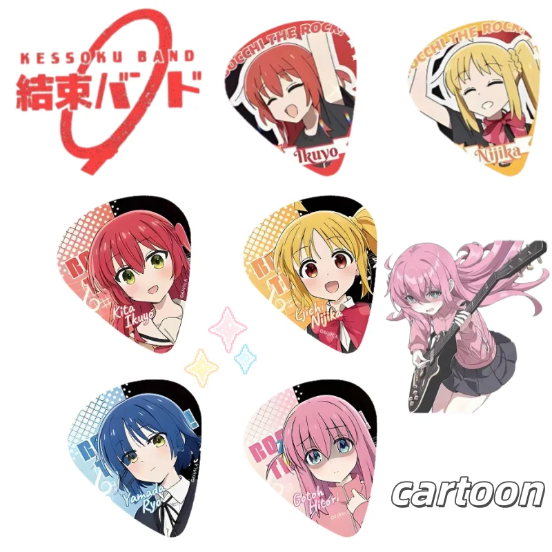 Lonely Rock Guitar Pick Ijichi Nijika 및 Yamada Ryou 패셔너블하고 개인화된 귀여운 고급스러운 휴대용 기타 연주용 픽
