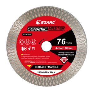 EZARC 다이아몬드 타일 절단 디스크 76mm/3'' 도자기 세라믹 화강암 대리석 타일용 초박형 앵글 그라인더 톱날 절단 공구