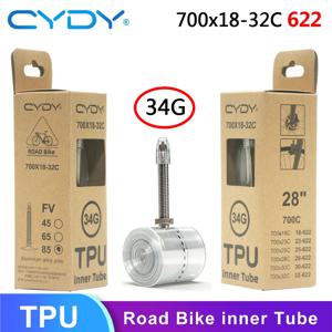 CYDY 초경량 자전거 TPU 이너 튜브 700C 700X18-32C 로드 자전거 TPU 소재 타이어 45/65/85mm 프렌치 밸브 타이어