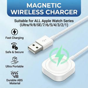애플워치 충전기 USB 마그네틱 무선 고속 충전 케이블 (아이워치 11 10 9 8 7 6 5 4 3 2 SE/2 울트라 충전기 휴대용)