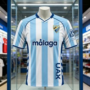 2026 새로운 축구 유니폼 말라가 CF 3D 프린트 성인 애슬레저 티셔츠 여름 속건성 부드럽고 편안한 경량 가족 키즈 티셔츠