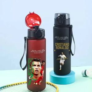 크리스티아누 호날두 CR7 빨대컵 어린이 물병 (리프팅 로프 포함) 바운싱 버틀러 대용량 플라스틱 병 선물