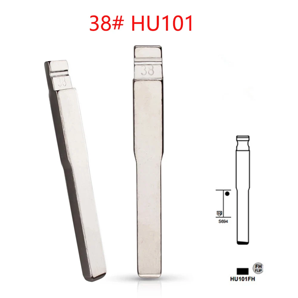 10개/몫 언컷 메탈 38 #   KD keydiy xhorse VVDI 리모컨 범용 No.38 용 포드 포커스 용 HU101