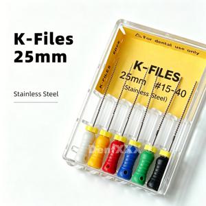 6개 다중 크기 스테인레스 스틸 핸드 25mm 파일 세트 정밀 도구