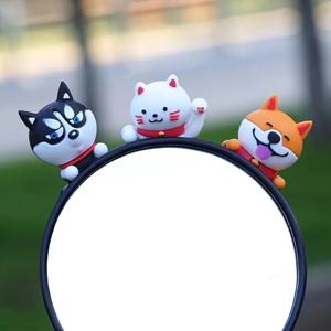 3D 귀여운 허스키 인형 오토바이 자동차 대시보드 장식 스티커 번호판 장식품 자동차 스티커 개조 자전거 액세서리