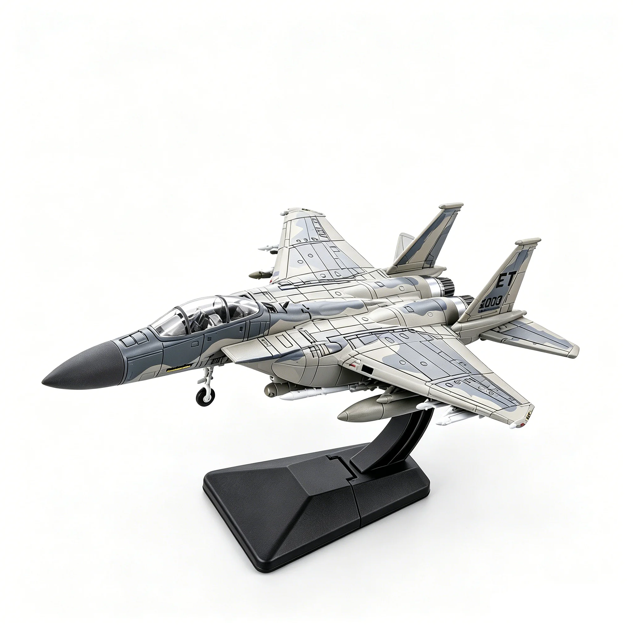 1/72 크리 에이 티브 밀리터리 시리즈 F-15 이글 다목적 중전투기 빌딩 블록 접착제가없는 모델 DIY 장식 장난감 크리스마스 선물용
