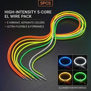 3V LED 같은 끝 필라멘트 유연한 울트라 슬림 나선형 전구 레트로 에디슨 전구 램프 부품 다이오드 조명 스트립 장식 5개/팩