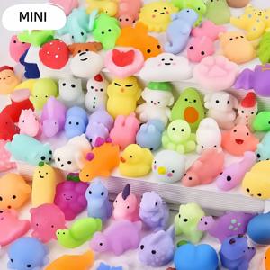 15PCS 미니 모찌 스퀴시 귀여운 만화 스트레스 해소 장난감 스트레스 볼 스퀴즈 파티 선물 장난감 생일 선물