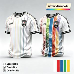 남성용 프린트 축구 유니폼 2026 일본 반팔 티셔츠 크레스트 그래픽 통기성 스포츠 팬 캐주얼 풋볼 티셔츠 풋볼 저지