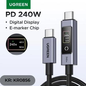 UGREEN PD240W USB-C 케이블, 디지털 디스플레이 기능이 있는 스마트 충전 케이블, 노트북, HP, Dell, MacBook, iPhone, Duo 18/17, Samsung S26/25, iPad에 사용 가능