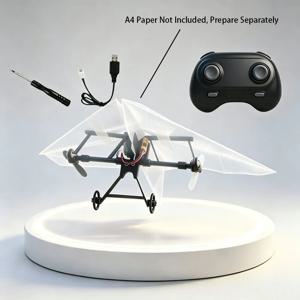 DIY RC 종이 비행기 키트 자이로 안정 장치가 있는 전기 원격 조종 비행기, 남녀 어린이용, 뒷마당 공원 해변용