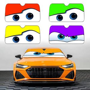 L-Llight-ning Mcqueen Angry Eye 자동차 차양막 자동차 차양 커버 커버 유니버설 윈드스크린 접이식 바이저