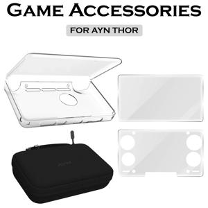 TPU 케이스 휴대용 콘솔 투명 보호 커버 스크린 프로텍터 세트 AYN THOR 안티폴 케이스 쉘 그립 보관함