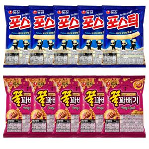 포스틱30g 5개+ 꿀꽈배기30g 5개