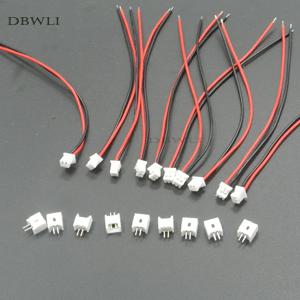 10 PCS 미니 마이크로 여성용 JST 1.25 1.25mm 2핀 2PIN /3/4/5/6P 핀 커넥터 플러그(80mm 100mm 150mm 200mm 전선 케이블 포함)