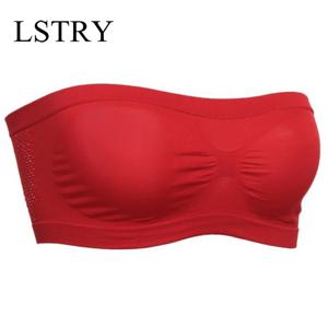 여성 레이디 튜브 탑 브래지어 여자의 속옷, 섹시한 래핑 된 가슴 끈이 없는 Lstry 걸스 통기성 스트레치 레이어 원활한 자르기 탑스