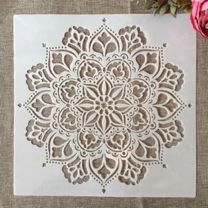 30*30cm 기하학 만다라 B5 DIY 레이어링 스텐실 그림 스크랩북 색칠 엠보싱 앨범 장식 템플릿