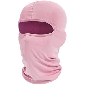 Fuinloth 핑크 발라크라바 페이스 마스크 여름 냉각 목 각반 UV 보호기 남성 여성을위한 오토바이 스키 스카프