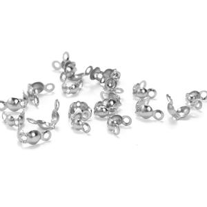 DIY 쥬얼리 목걸이 팔찌에 대한 200PCS 스테인레스 스틸 2.4/3.2MM 크림프 걸쇠 피팅 볼 체인 커넥터 엔드 걸쇠 도매