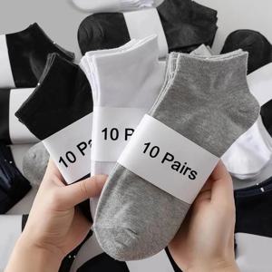 10 짝/몫 남자 보트 양말 여름 가을 통기성 패션 미끄럼 방지 실리콘 보이지 않는면 양말 남성 발목 양말 고품질