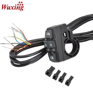 Wuxing KG-336-B 12V-52V 전기 자전거 스쿠터 라이트 3-in-one 스위치 전면 조명 + 경적 + 터닝 라이트 스위치 Diy 부품