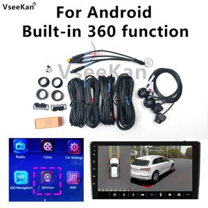 자동차 안드로이드 시스템용 내장 360도 기능 AHD1080p 카메라 3D 카메라 전방, 후방, 좌측 및 우측 범용 모델
