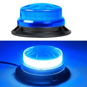자석식 LED 블루 비상 스트로브 라이트 자동차 루프 점멸 위험 경고등 12V/24V 차량 안전 비콘 램프