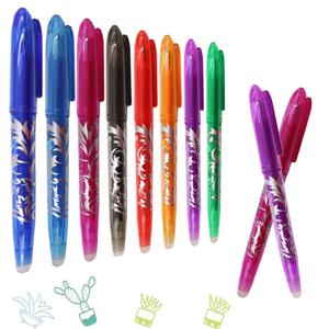 8pcs 멀티 컬러 지울 수있는 젤 펜 0.5mm 팁 그림 쓰기 그리기 학교 블랙 블루 레드 핑크 오렌지 그린 퍼플 라이트 블루