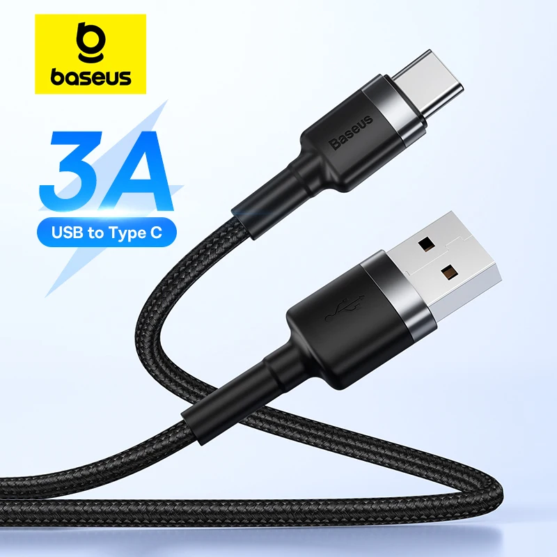 Baseus 삼성 S10 S9 용 고속 충전 USB 유형 C 케이블 Huawei P30 Xiaomi USB-C 충전기 와이어 용 빠른 충전 3.0 케이블 USB C