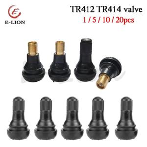 1/5/10/20pcs 고무 타이어 밸브 캡 TR414 / TR412 자동차 트럭 튜브리스 타이어 밸브 스템 커버 아연 합금 고무 타이어 스템 캡
