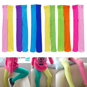 3-12Y 소녀용 캔디 컬러 혼합 스타킹 패치 워크 베이비 키즈 스트레치 바지 스키니 카와이 바지 댄스 스타킹 팬티 스타킹 스타킹