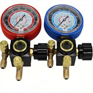 배기 가정용 에어컨 불소 쿨 가스 미터 밸브 압력 매니폴드 게이지 세트 R410a R22 R134a R404a