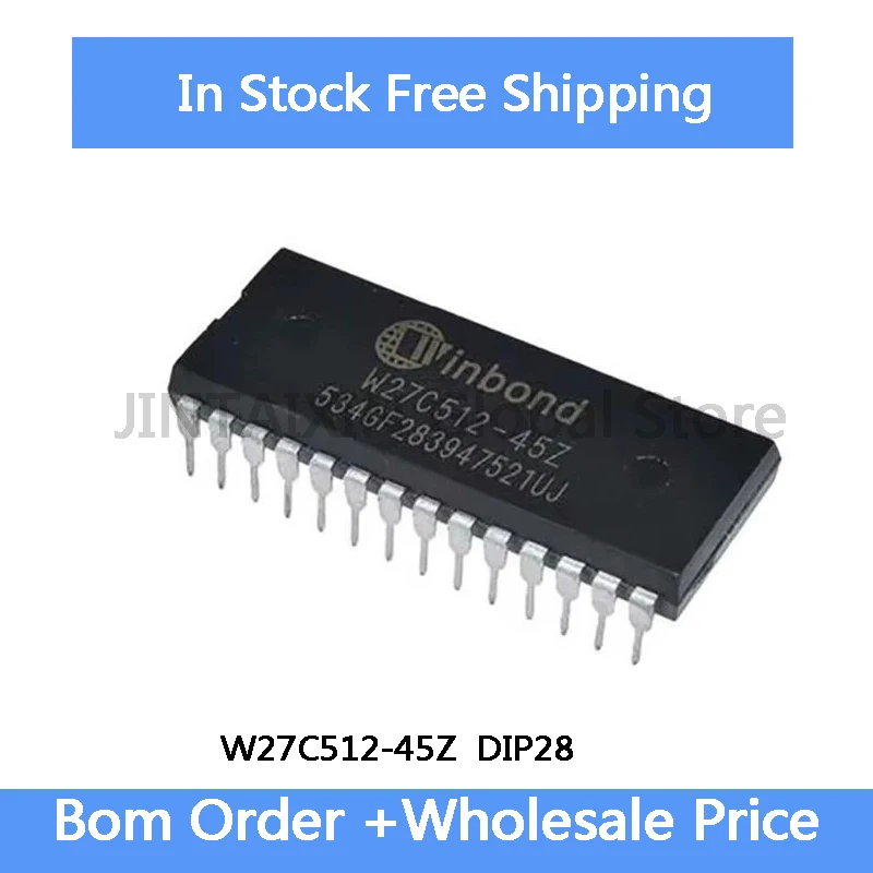 5-20Pcs W27C512-45Z W27C512 45Z DIP-28 IC 칩 재고 있음 도매