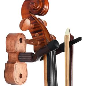 가정 및 스튜디오용 활 홀더가 있는 바이올린 벽걸이 걸이 견목 베이스 Erhu Violin Viola 【넓은 적용】 이 벽 mStand
