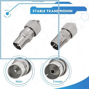 니켈 도금 9.5mm RF 커넥터 - 동축 케이블용 남성/여성 TV 안테나 플러그, 대나무 차폐 비디오 신호 어댑터 E3