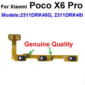 샤오미 포코 M6 X6 F6 Pro Plus 4G 5G X6 Neo 파워 볼륨 측면 버튼 플렉스 케이블 리본 예비 부품