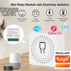 WiFi/Zigbee 3.0 스마트 스위치 16A/20A 타이머 회로 차단기 알렉사 구글 홈 음성 제어 자동화 릴레이용 2방향 제어