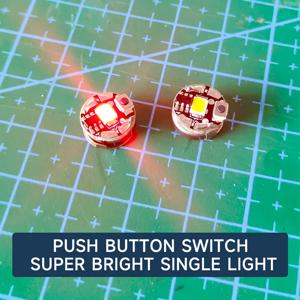 슈퍼 브라이트 미니 LED 램프 단일 키 버튼 무선 조명 DIY 모델 제작/인형 집 장식/디오라마용 배터리 포함 1개