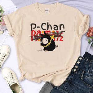 란마 셔츠 소녀 트렌디 카와이 사이키델릭 통기성 그래픽 티셔츠 여성 팝 문화 트렌디 그래픽 그래픽 미학