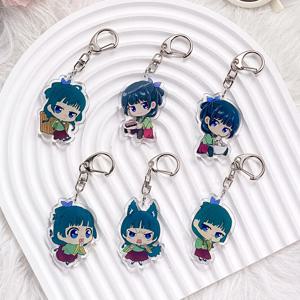 1/6PCS 애니메이션 약사의 일기 아크릴 키체인 가방 장식 액세서리 재미있고 귀여운 백팩 펜던트 키홀더 친구 선물