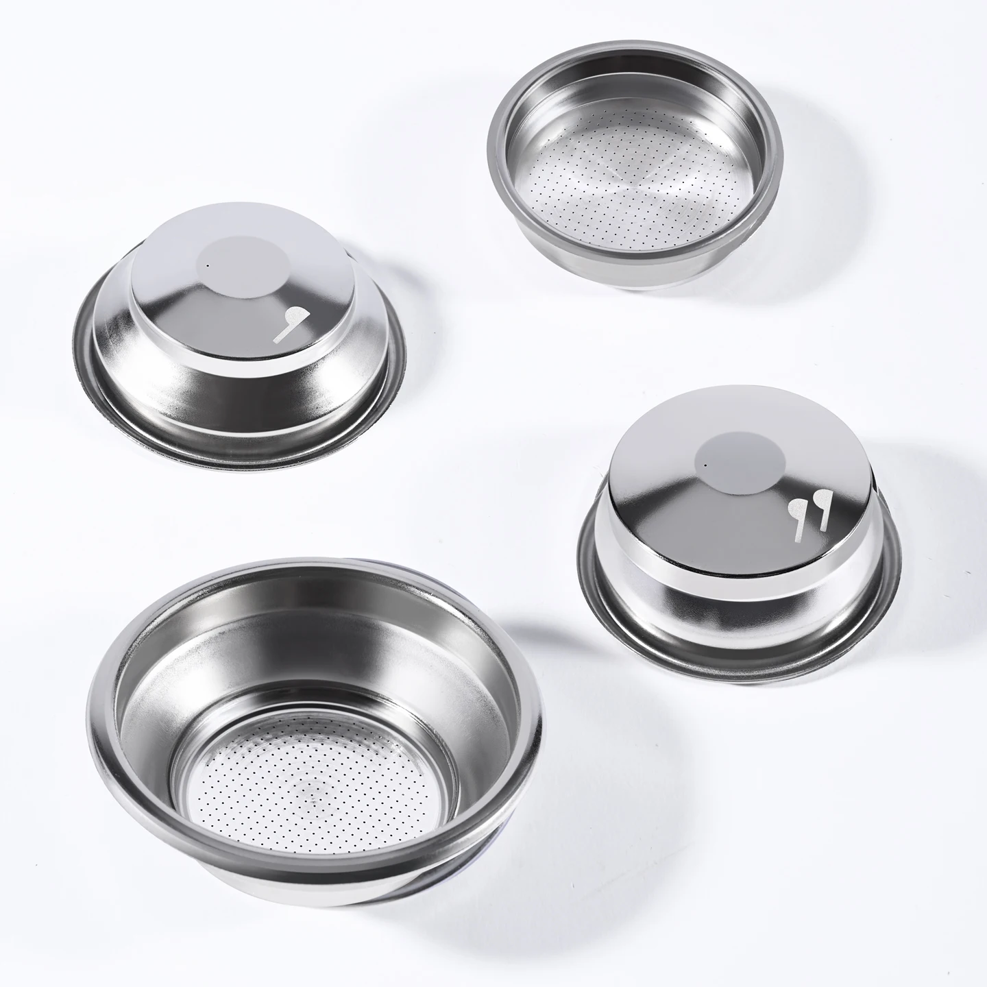 51MM/54MM/58MM 가압식 1홀 커피 필터 바스켓 싱글/더블 컵용 스테인리스 포타필터 에스프레소 커피 도구
