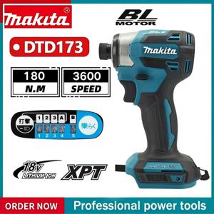 Makita DTD173 1800RPM 180Nm 무선 임팩트 드라이버 180Nm 브러시리스 모터 전기 드릴 목재 볼트 T 모드 Makita 배터리용