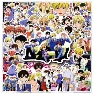 50PCS Ouran 고등학교 호스트 클럽 스티커 캠퍼스 러브 애니메이션 데칼 아이 장난감 DIY 노트북 전화 물병 방수 스티커