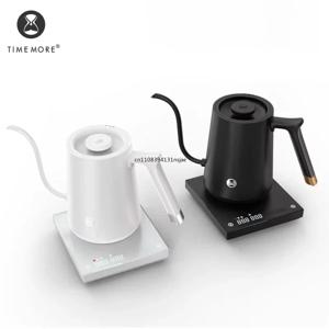 2026 타임모어 피쉬 스마트 전기 푸어오버 주전자 600ml 220v 정밀 입구 온도 조절 맞춤형 핸드 브루 커피 포트