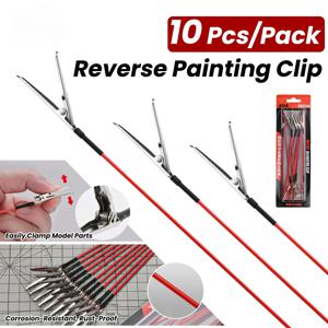 MSWZ MS130 역방향 페인팅 클립 10Pcs 건담 모델 키트 용 스프레이 금속 컬러링 도구 DIY 공예 페인팅 액세서리