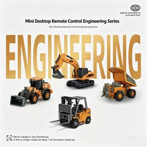 1/64 미니 원격 조종 불도저, 지게차, 굴삭기, 광산 차량 RC 엔지니어링 차량 - 3세 이상 남아용 선물